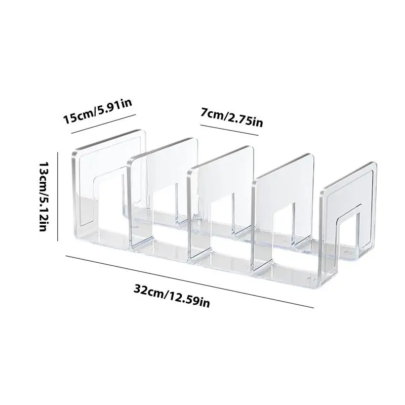 Étagères de Rangement Transparentes pour Sacs à Main, Support de Placard en Acrylique, 4 Fentes