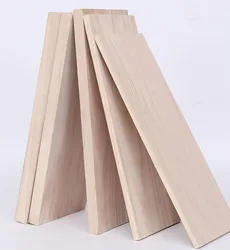 1Pcs Thickness 12/15/20mm Paulownia Wood Board Solid Wood Sheet DIY Model Material Accessories Length 300-500mm