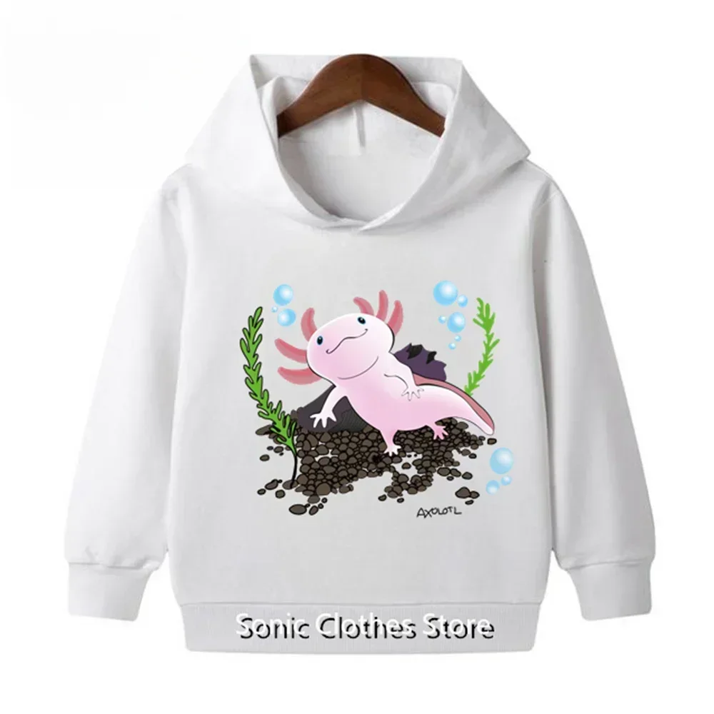 Kawaii Giant Salamander Hoodie Kids Clothes Girls Clothing Jersey Baby Boys Clothes Autumn Warm Sweatshirt Children Tops