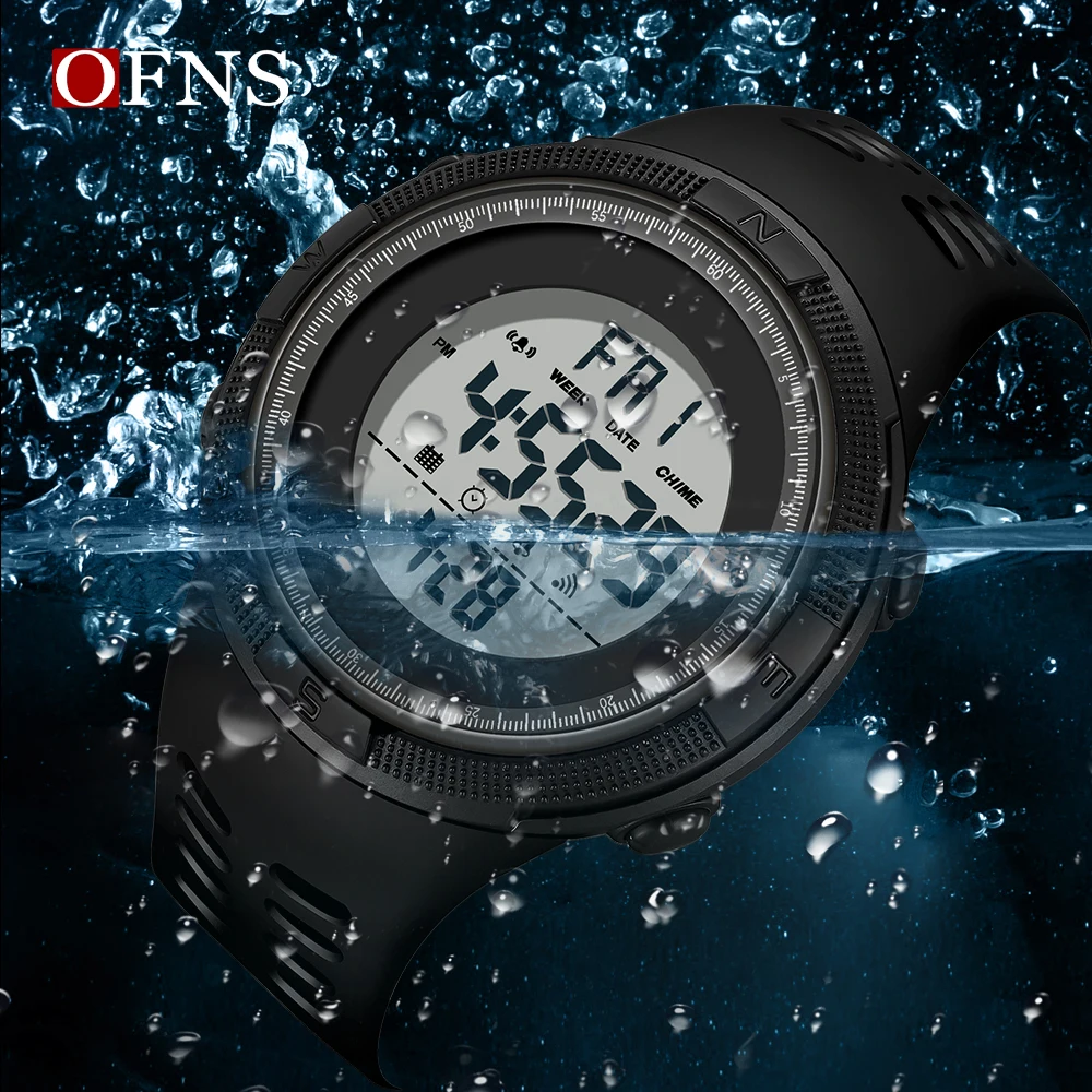 OFNS 2003 Fashion Military Watches 50M Waterproof Sports Watch For Male LED Electronic Digital Wristwatches Relogio Masculino