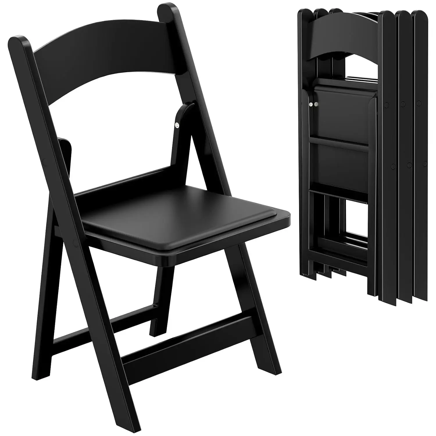 Folding Chair Padded Seat Resin Foldable Indoor&Outdoor Event Wedding Garden Patio 1000 lbs Capacity, Customized