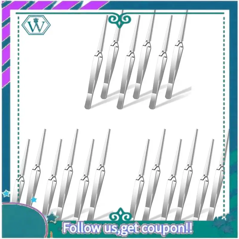 

A09P Craft Tweezers, 18 Pieces Locking Tweezers Reverse Tweezers For Crafting Jewelry Making Electronics Watch Repair