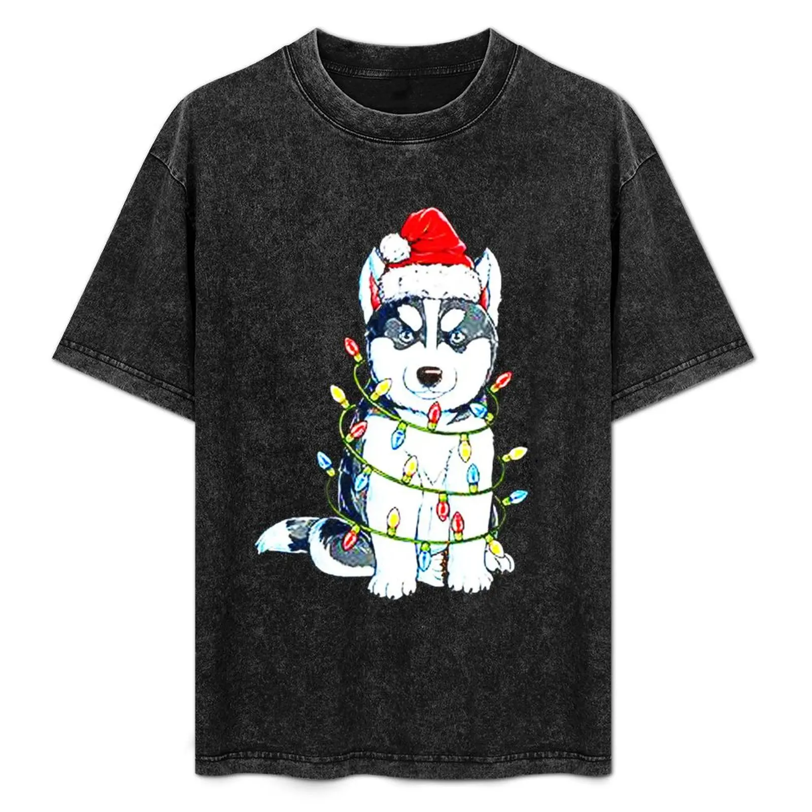 

Siberian Husky Santa Christmas Tree T-Shirt Halloween Theme T-Shirt