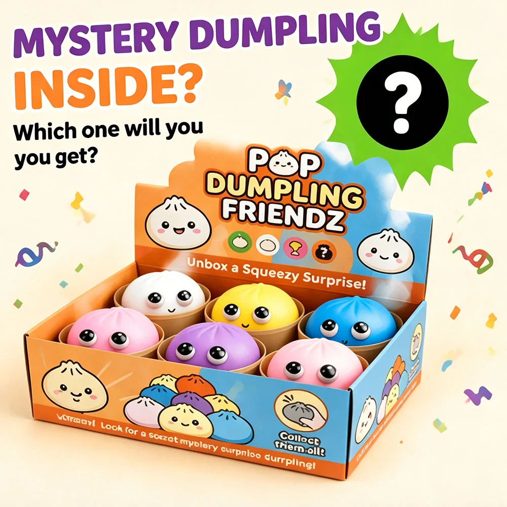 Kawaii Unicorn Bao Bun Squishy Steamer Mystery Box Eye Popping Jelly Beads Fake Food Aesthetic Desk Decor Surprise Gift view 6