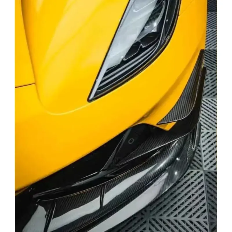 High Quality Dry Carbon Fiber Front Bumper Spoiler Wind Blades for Lotus Emira Splitter Body Kit
