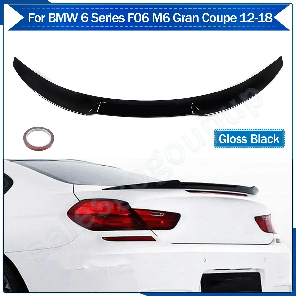 

Fits 2012-2018 BMW 6 Series F06 640i 650i M6 Rear Spoiler Trunk Wing Gloss Black