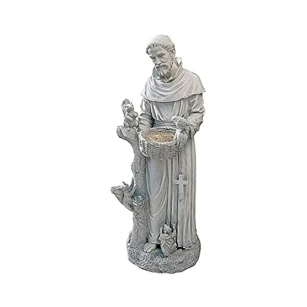 Nature's Nurturer St. Francis Statue Bird Feeder Sculpture Garden Decor 14