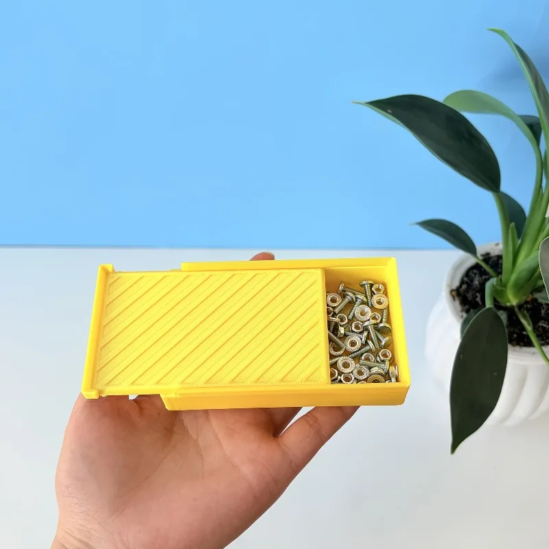 Stackable Slide Hardware Storage Box Removable Lid Plastic Parts  Sealed Organizer Screws Electronic Components Tool Container