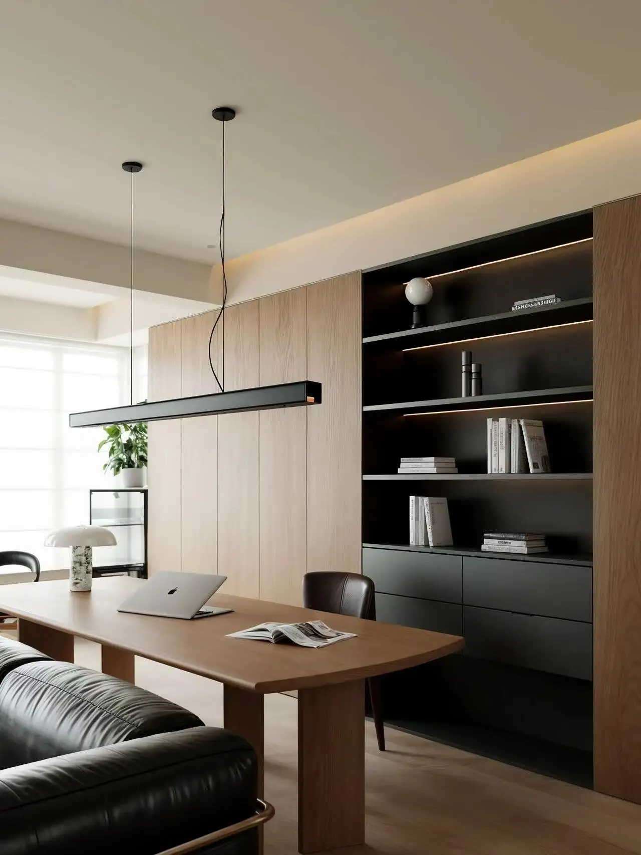 ^Integrated Corner Desk with Bookshelf and Dressing Station Minimalist Eco-Friendly Design for Bedroom Home Study