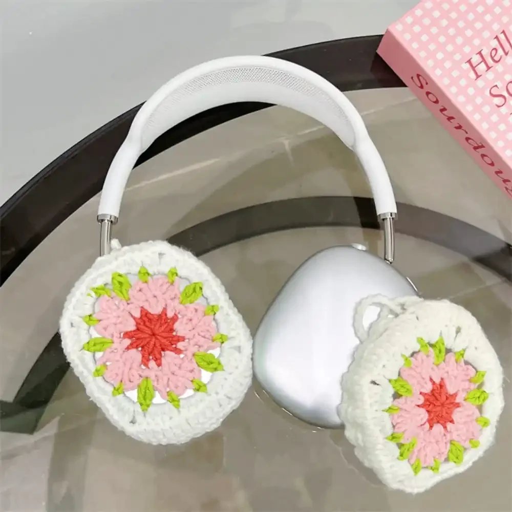 Ins Creativity Knitting Flowers Cherry Bow-knot Earphone Protective Case for AirPods MAX Hot Sale Soft Lovely Protect Cover