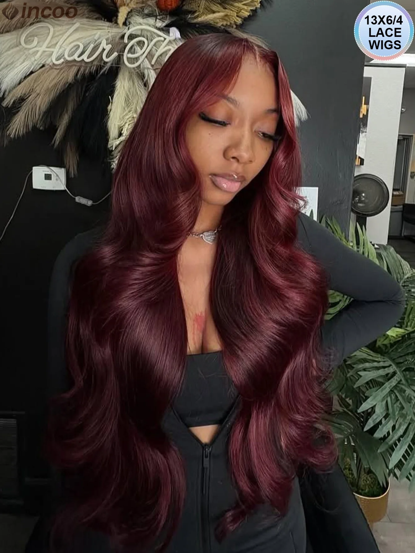 

Бордовые Цветные Объемные Волны Парики 13X4 13X6 Hd Парики Фронта Шнурка Человеческих Волос Длинные Вишнево-Красные Парики Фронта Шнурка Для Женщин Предварительно Сорванные