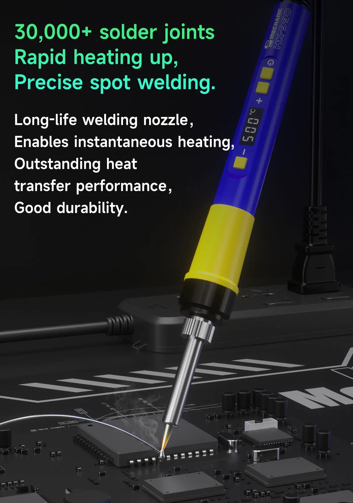 MECHANIC 5/10 Pcs Premium Anti Static Soldering Tips Lead Free High Temp Resistant for Precision PCB Repair Rework & Desoldering
