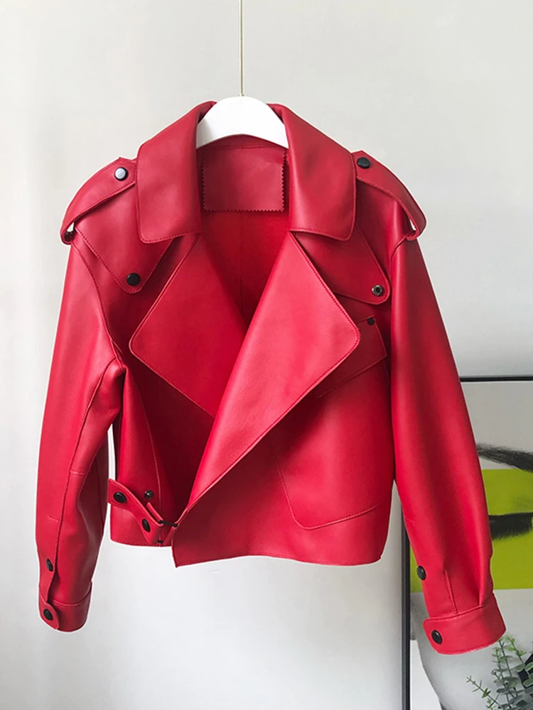 Fitaylor-chaqueta de cuero PU para mujer, abrigo informal a prueba de viento para motocicleta, primavera y otoño