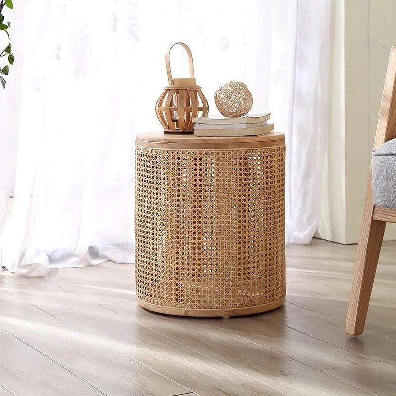 sofa sidesimple round small coffee table balcony leisure homestay small tea  corner table