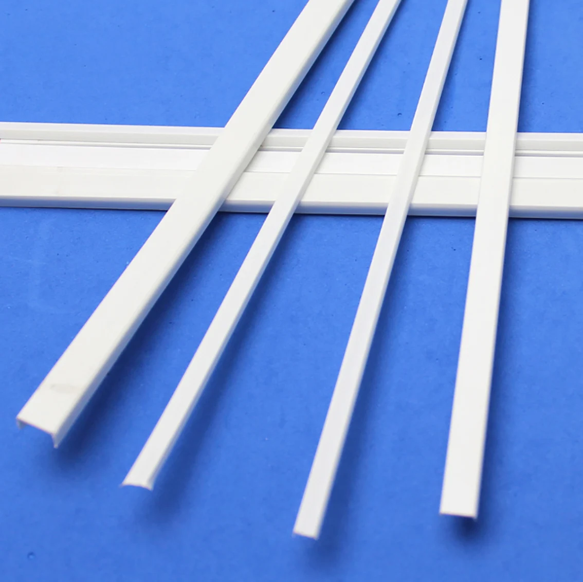 White ABS Plastic Strip 250mm Length U-shaped Strip DIY Handmade Building Model Accessories Width 5mm 6mm,8mm 10mm