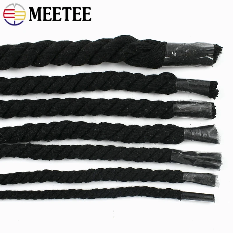 

5/10M 5-20mm Twisted Cotton Rope 3 Shares Braided Cord Hoodie Drawstring Bag Cords Home Textile Ropes DIY Sewing Accessories