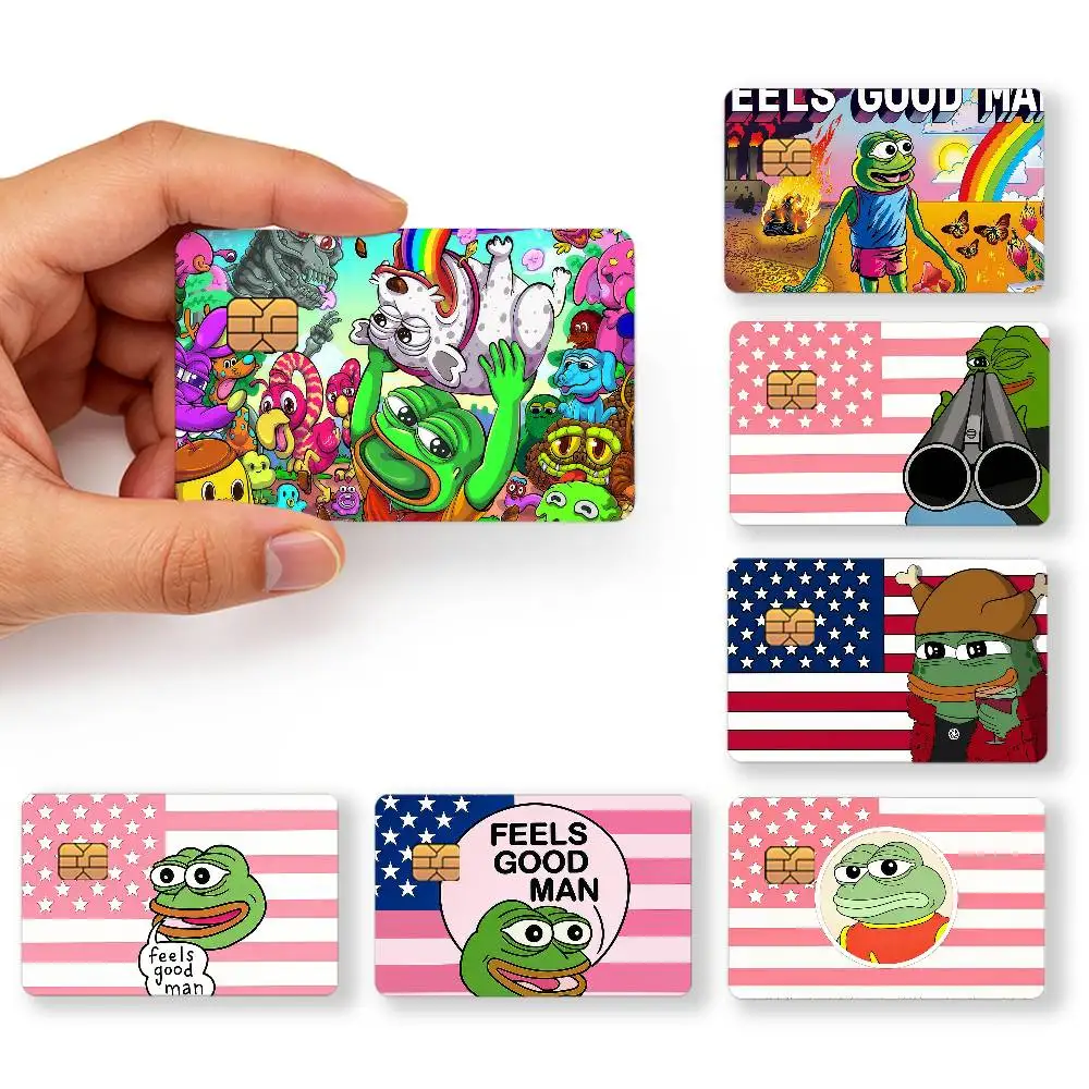 funny meme p-Pepe Frog feels good man word art Decor Exquisite Card Sticker for Debit Credit Bank Cards Skin Cover Gift Student