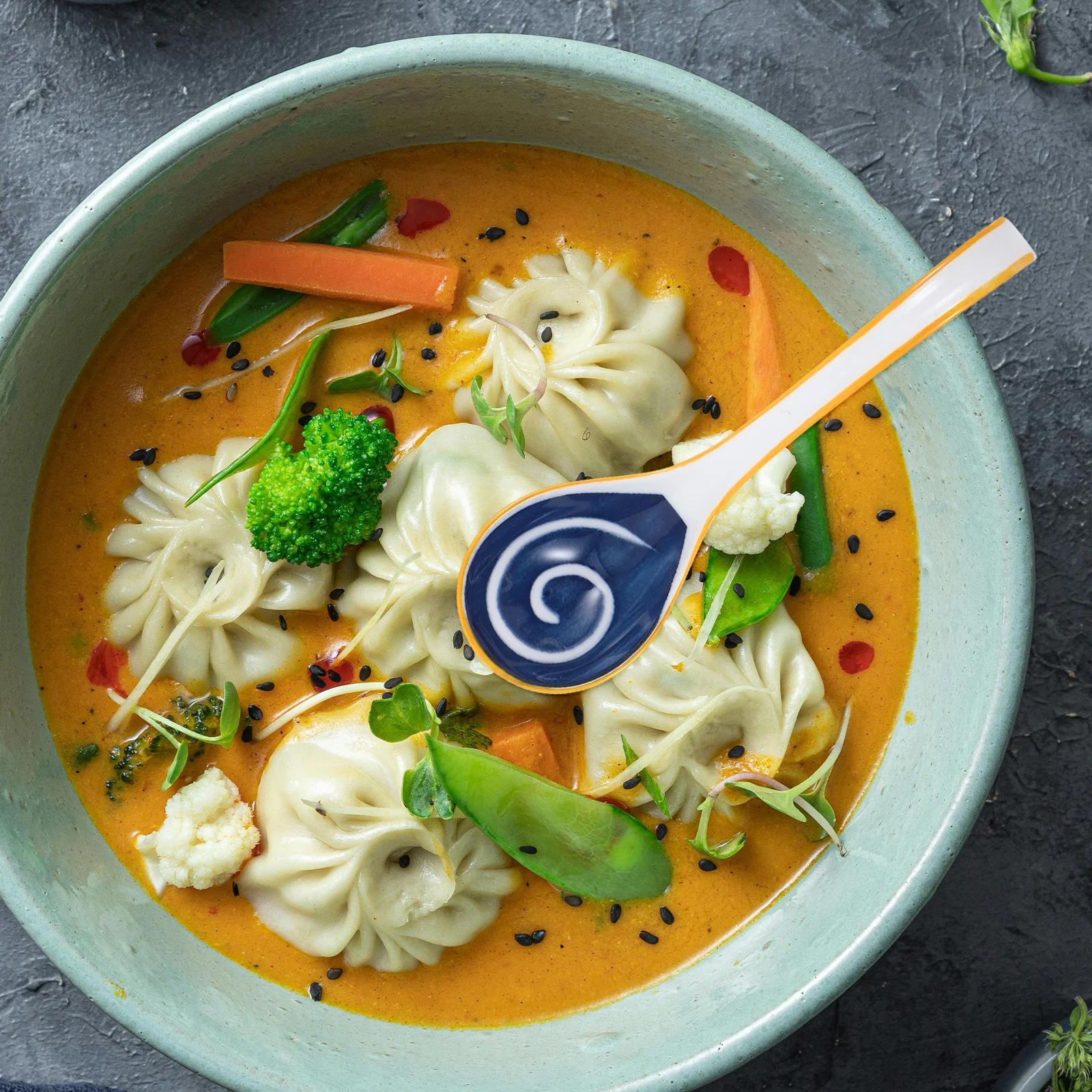 

4 Pcs Spoons Ceramic Soup Curved Handle Chinese Dessert Asian Dinning Accessory Coffee