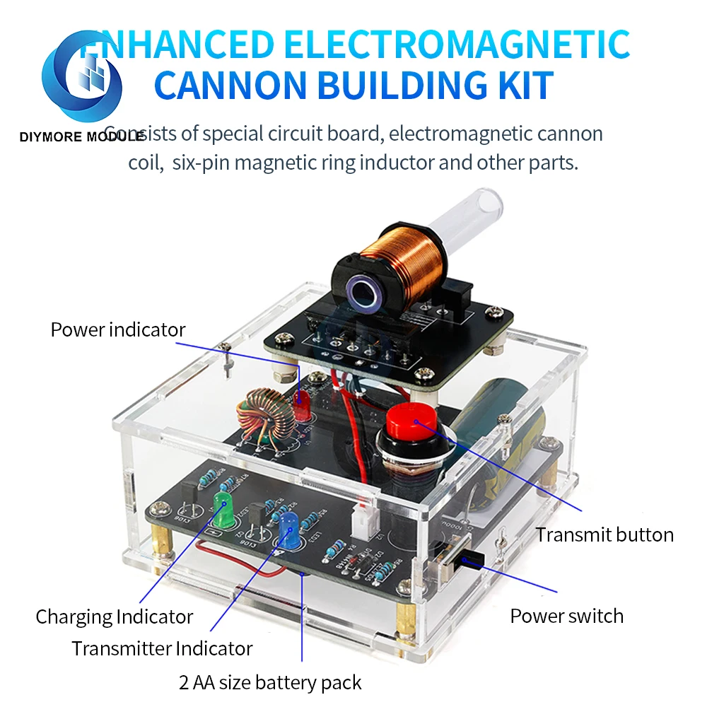 DC3V Hoogspanning Elektromagnetisch Kanon DIY Kit Coil Boosting Module Laspraktijk Elektronische Wetenschapsexperiment Onderdelen