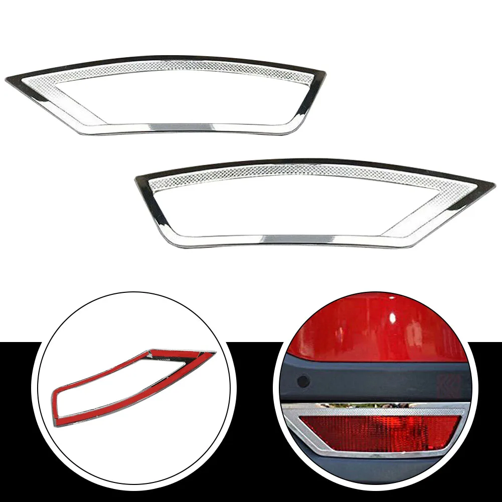 For Ford Escape/2013-2019 Car Rear Fog Light Lamp Cover Trim Bumper Reflector Decoration Accessories For Ford EcoSport 2013