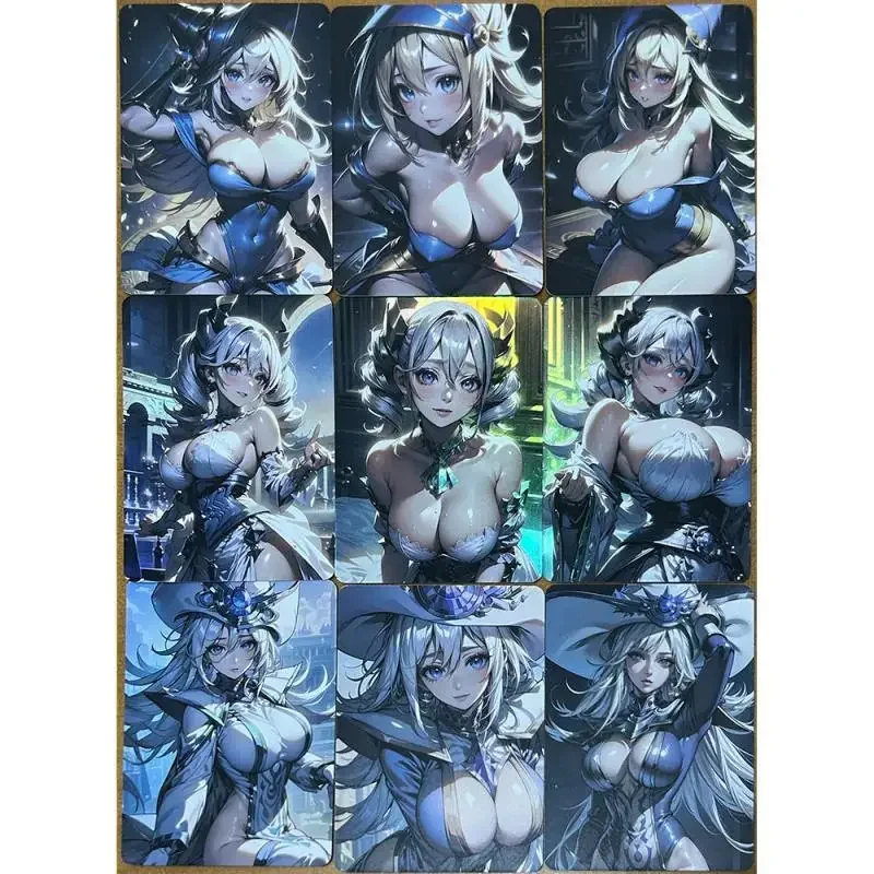 Anime Goddess Story DIY ACG Game Cards Black Magician Girl Hyuga Hinata Tenten Zabawki dla chłopców Karty kolekcjonerskie Prezent urodzinowy