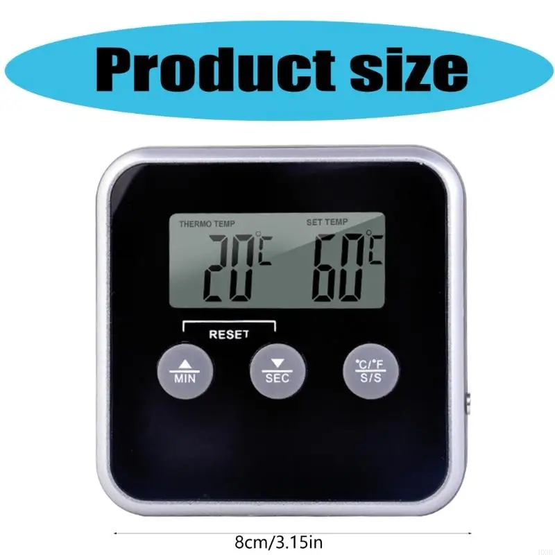 Termómetros sonda inoxidable HX6C para alimentos, para asar, cocina, LCD electrónico, detector temperatura Digital,