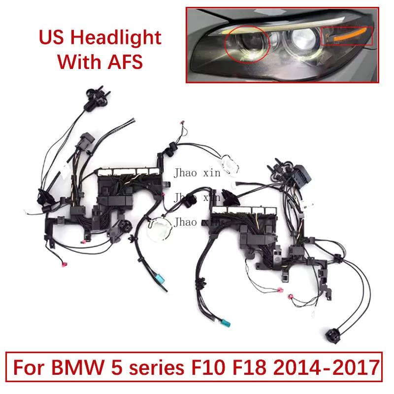

For BMW 5 Series F10 F18 Interior Plug Wiring Harness Assembly 2014-2017 Car Headlight Wiring Harness Component with AFS US