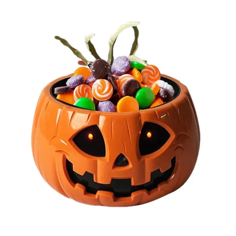 

Pumpkin Electric Candy Dish Halloween Ornament Pumpkin Festival Party Decor Gift Home Storage Supplies Halloween Accessories