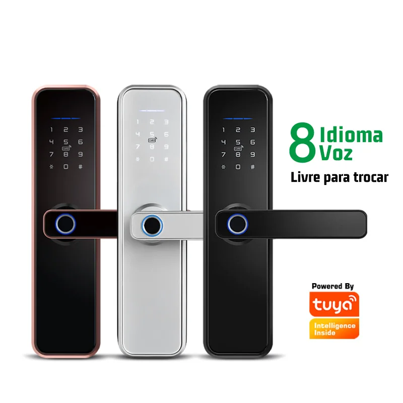 cerradura intelige X5 Waterproof Tuya Biometric Fingerprint Security Intelligent Smart WiFi APP Password Electronic Door Lock