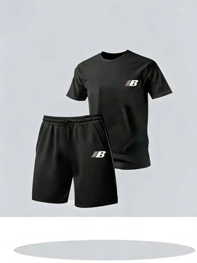 

Summer Men's Printed Short-Sleeved Shorts - Casual Sports Set - Outdoor, Urban and Street Fashion Suit
