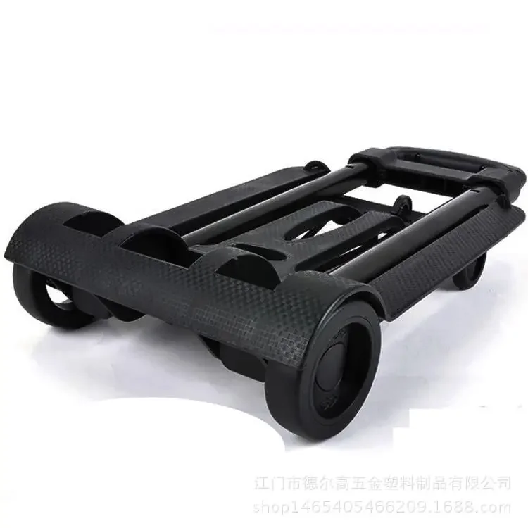 Iron pipe 2-wheel folding luggage cart Home grocery shopping cart trolley  Light shopping cart Hand-pulled truck