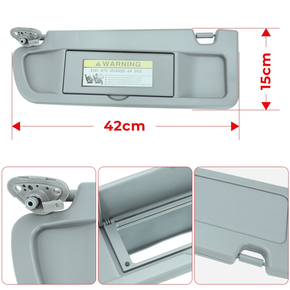 Parasol lateral izquierdo y derecho para coche, Panel de sombra para conductor y pasajero, para Honda Civic 2006-2011, 83230-SNA-A01ZB