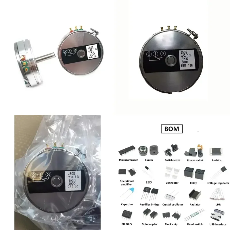 Original Imported NIDEC J50S Potentiometer 1K 2K 5K 10K 1.5W High Life Precision Wirewound 0.1% Linearity 355° Electrical Angle