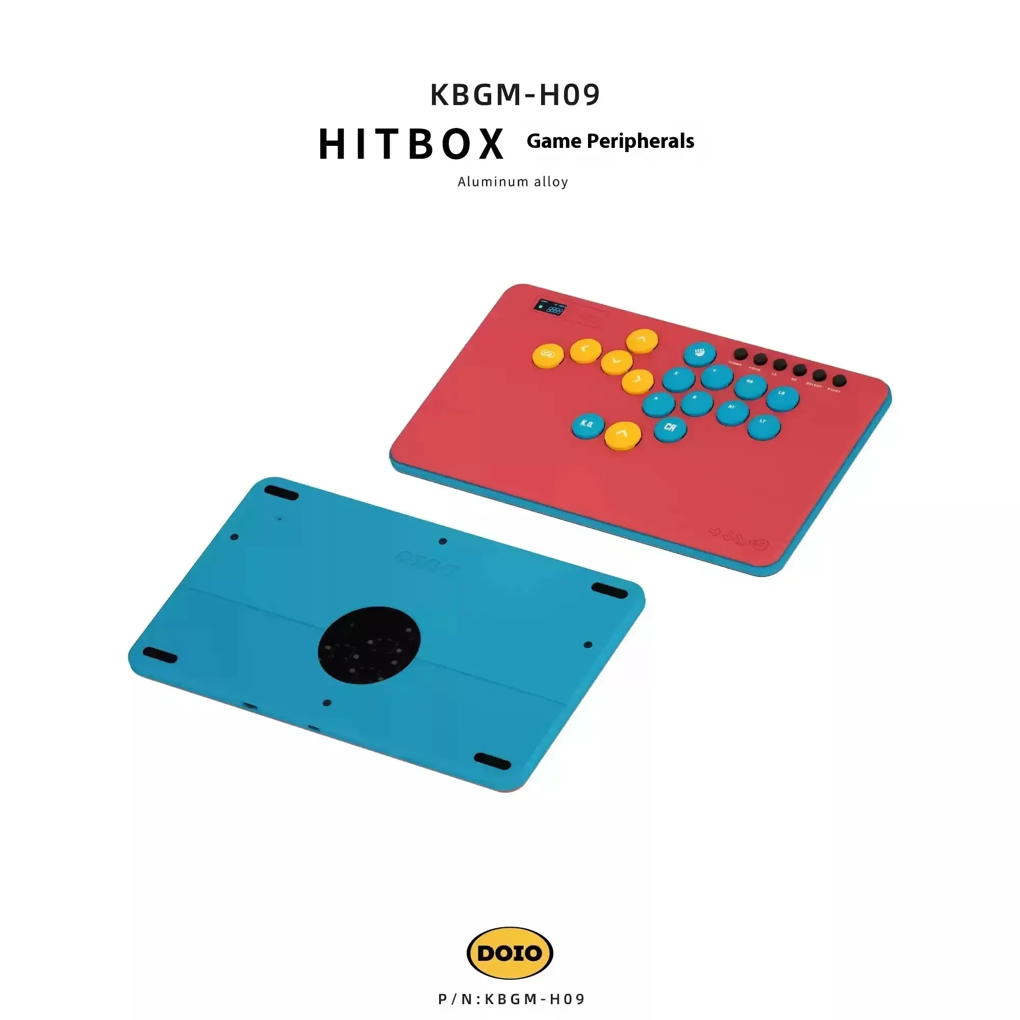 Doio Kbgm-H09 Hitbox Aluminium Aloi, Keyboard mekanik Multi-Key Rgb Gaming Keyboard tipe-c mendukung Ps4 Ps5 Switch Pc Steam