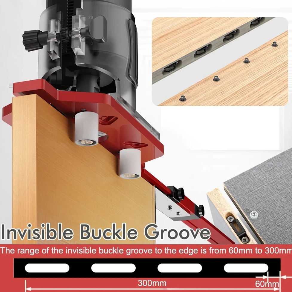 

3 in 1 Aluminum Alloy Router Circle Jig for Cutting Milling Grooving, Multifunctional Woodworking Bracket Slotting Tool Kit