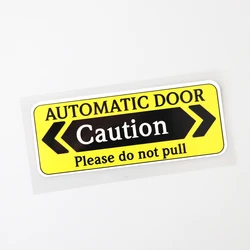 Warning Automatic Door Caution Work Decal PVC Car Sticker 11.8CM×4.4CM