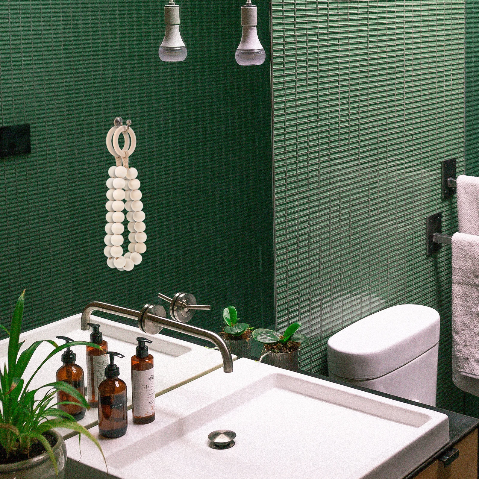 

Durable Wood Towel Rack Bathroom Kitchen Organizer Rustproof Sturdy Structure Smooth Edges Tidy Life Must Have