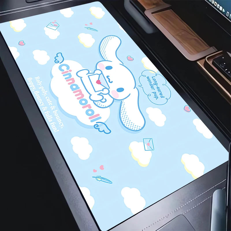 

Mouse Pad 900x400 Cute Clouds Anime Rubber Mousepad Office Laptop Gaming Accessories Keyboard Rug C-cinnamoroll Cartoon Desk Mat