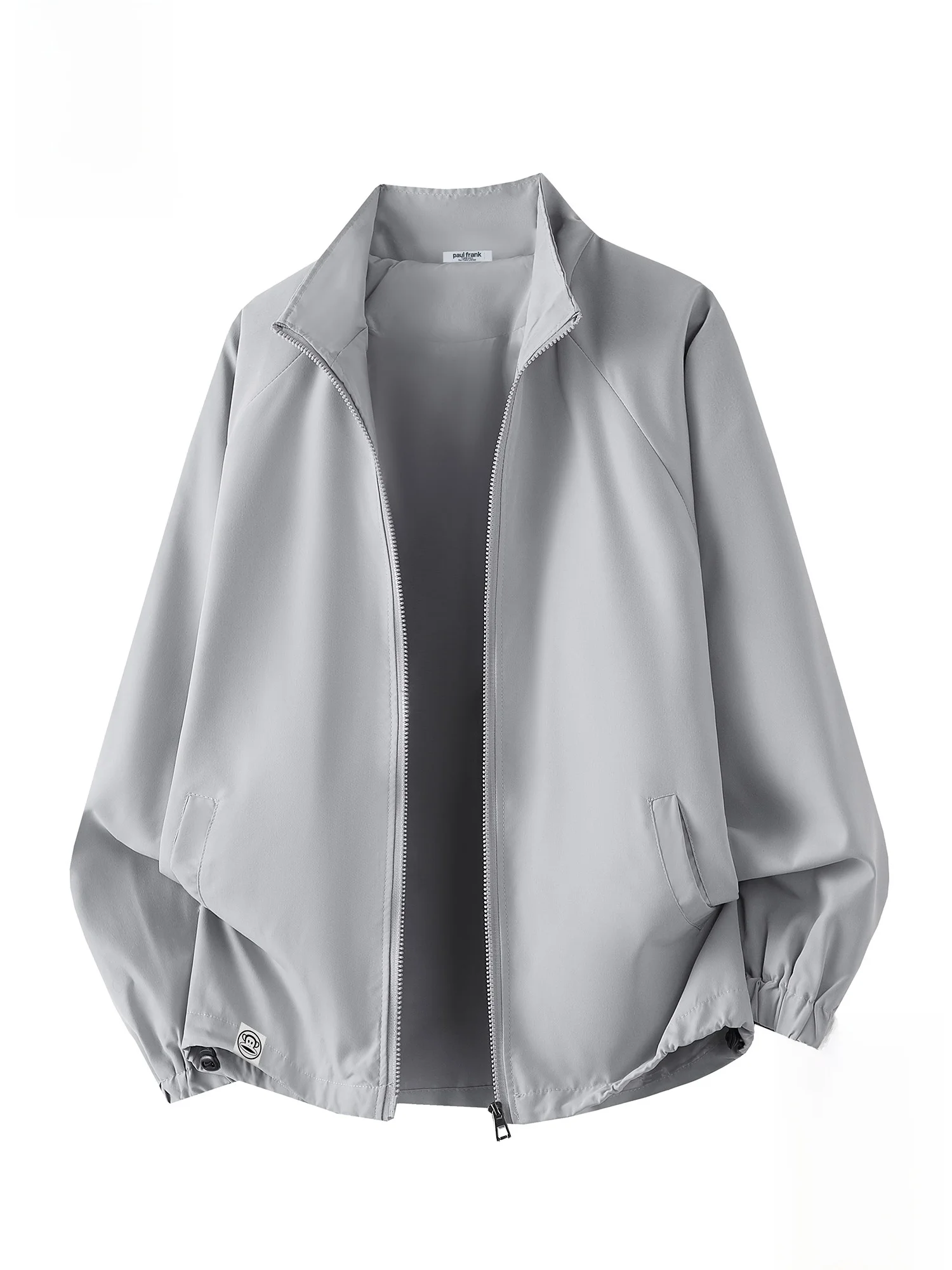 

Мужская свободная повседневная весенняя куртка Paul Frank Monkey Head Flight Jaet, однотонная, с воротником-стойкой, на молнии, с длинными рукавами