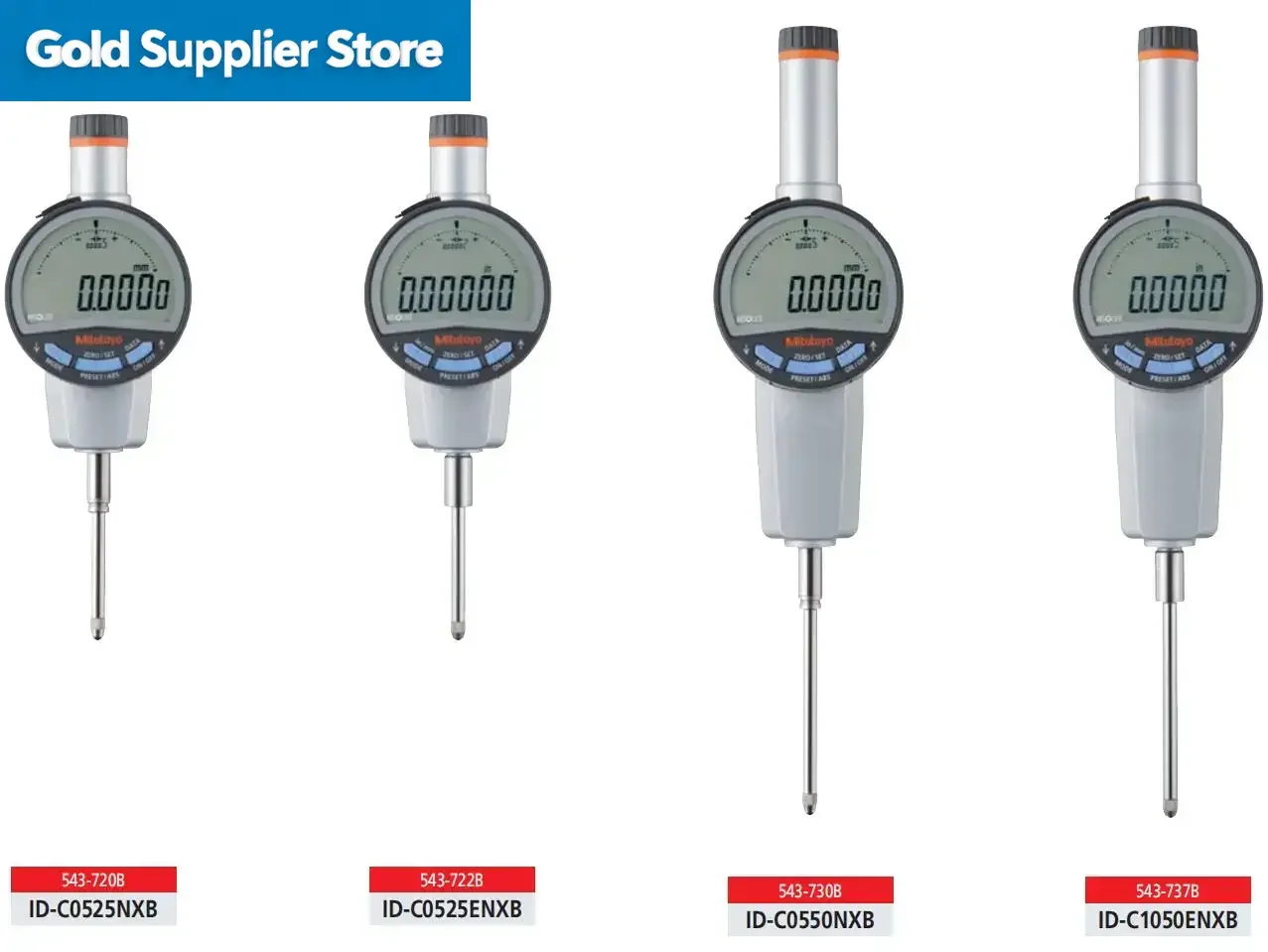 542-720B/543-721B measuring range 0-25.4mm resolution 0.0005mm/0.00002