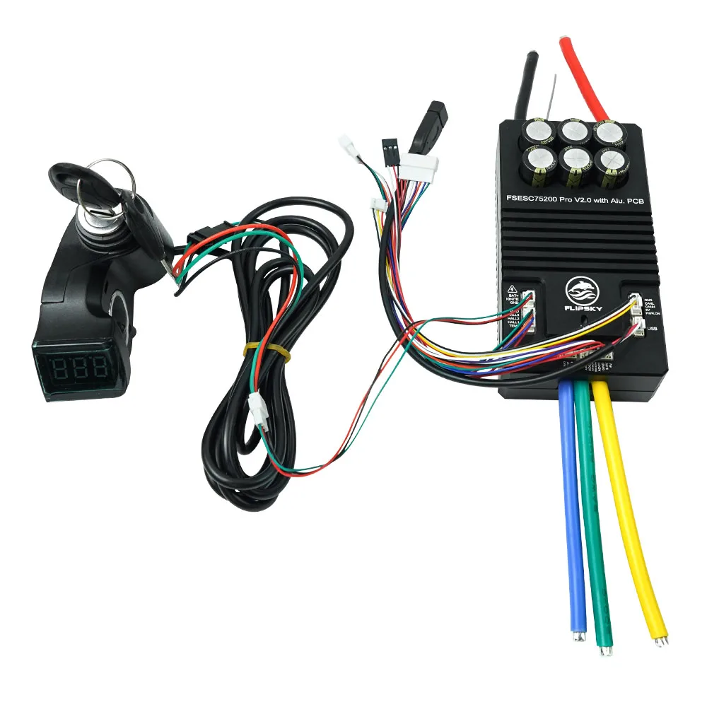 

Flipsky 14-84 V 75200 Pro V2.0 VESC ESC Speed Controller for E-Skateboard Scooter Ebike With Aluminum PCB BLDC FOC