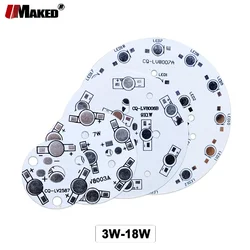 Płytka aluminiowa LED PCB Podłoże 1W 3W 5W 7W 9W 12W 15W Płytka radiatora DIY Latarka Reflektor do 1 3 5 W Chipy dużej mocy