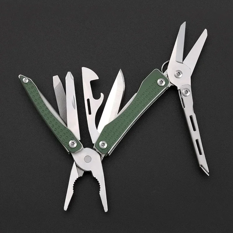 Imagem -05 - Nextool-mini Flagship Multitool 10 em Canivete Edc Keychain Alicate Dobrável Tesoura Abridor de Garrafa