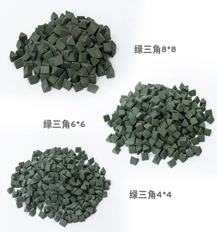 

Green Triangle vibration machine polishing abrasive vibration barrel material vibration sand brown corundum abrasive jade polish