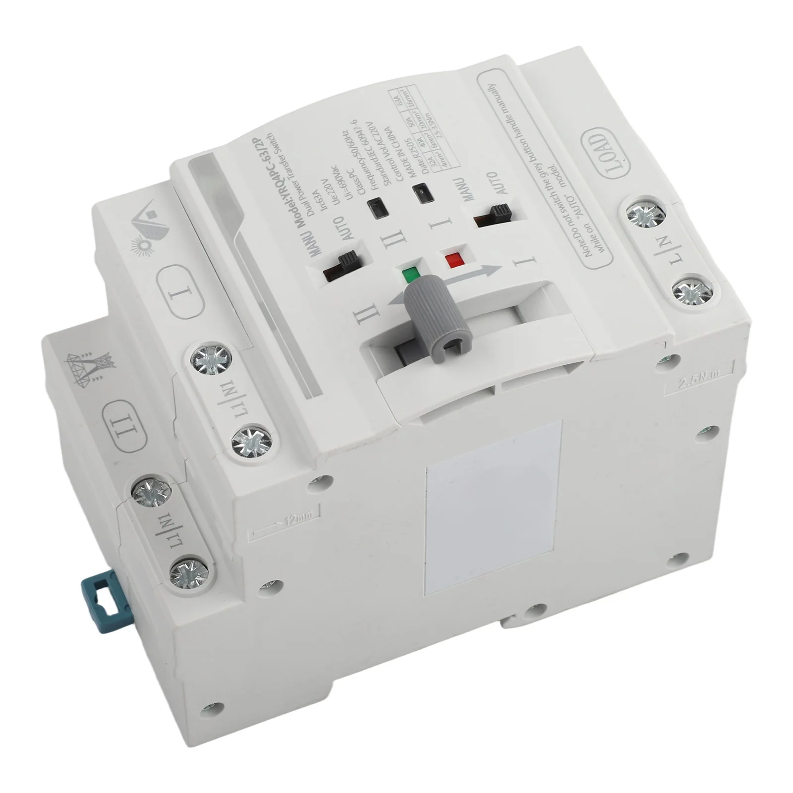 Robust Dual Power Automatic Transfer Switch 2P 63A AC220V for Reliable Performance in Demanding Environments with Long Lifespan