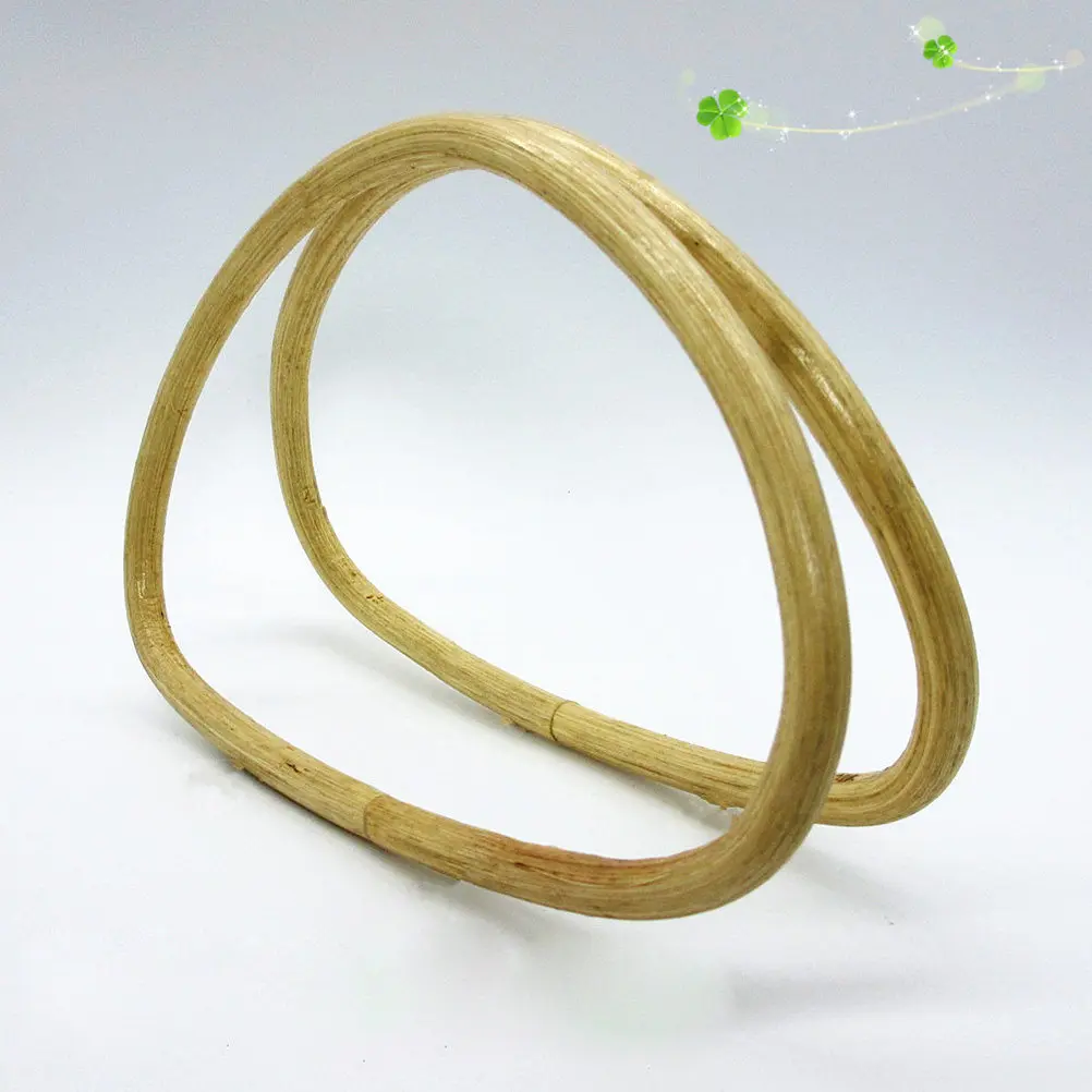 

4Pcs Bamboo Handbag Handles Round DIY Purse Handle Friendly Smooth Finish Tote Bag Craft Accessory Handbag