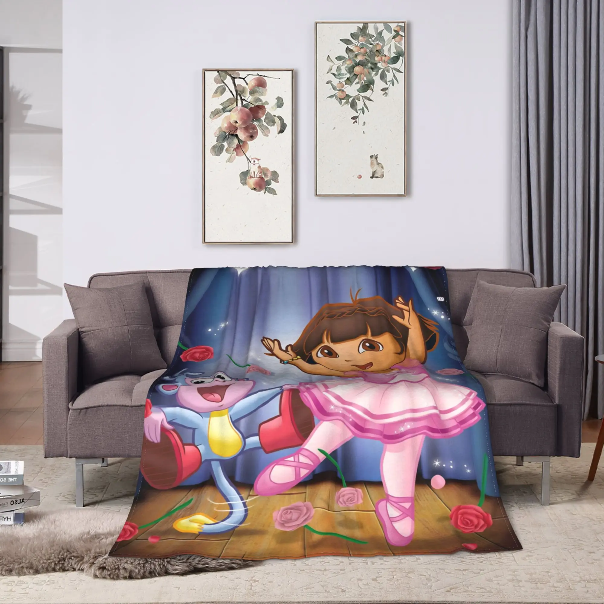 دوراس المستكشف البطانيات لينة الدافئة الشارع الاتجاه أفخم رمي بطانية للأريكة السرير نزهة الفانيلا المفرش غطاء السرير #2