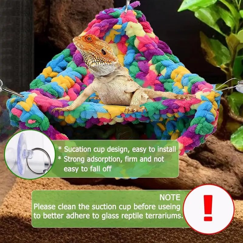 Bearded Dragon Hammock Swing Bed Soft Terrarium Bedding Reptile Hammock For Lizards Snakes Chameleons Parrots Geckos