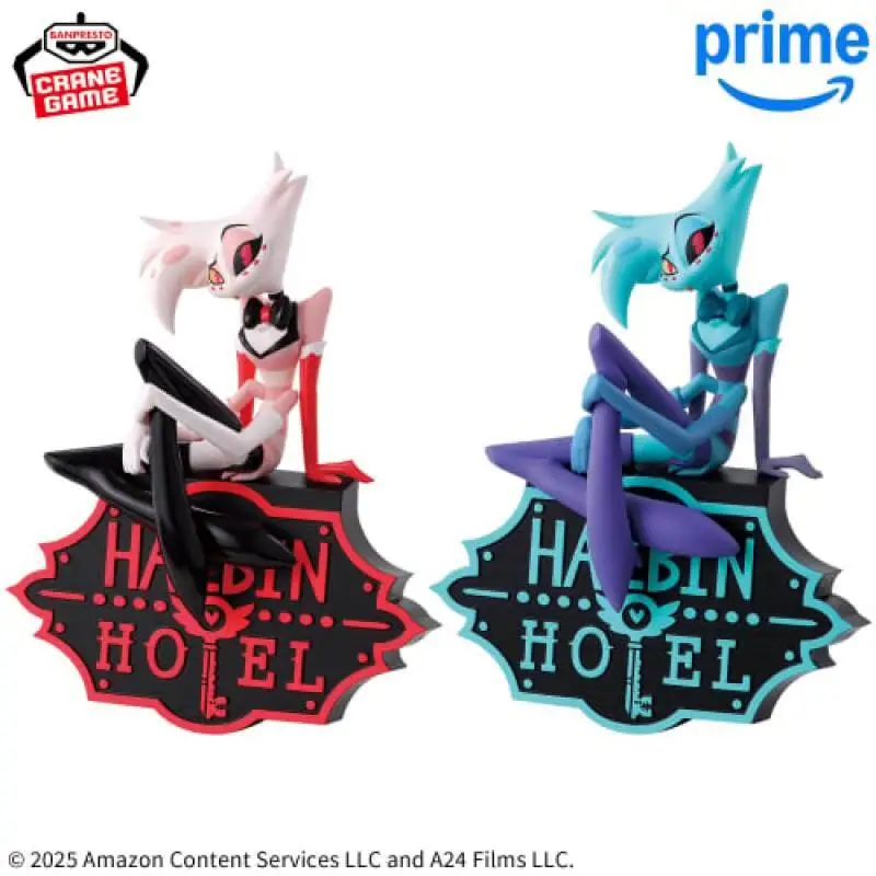 오리지널 반다이 나무코 반프레스토 하즈빈 호텔 엔젤 더스트 PVC 애니메이션 피규어 모델 수집가용 데스크탑 장식품 장난감 선물 재고 있음