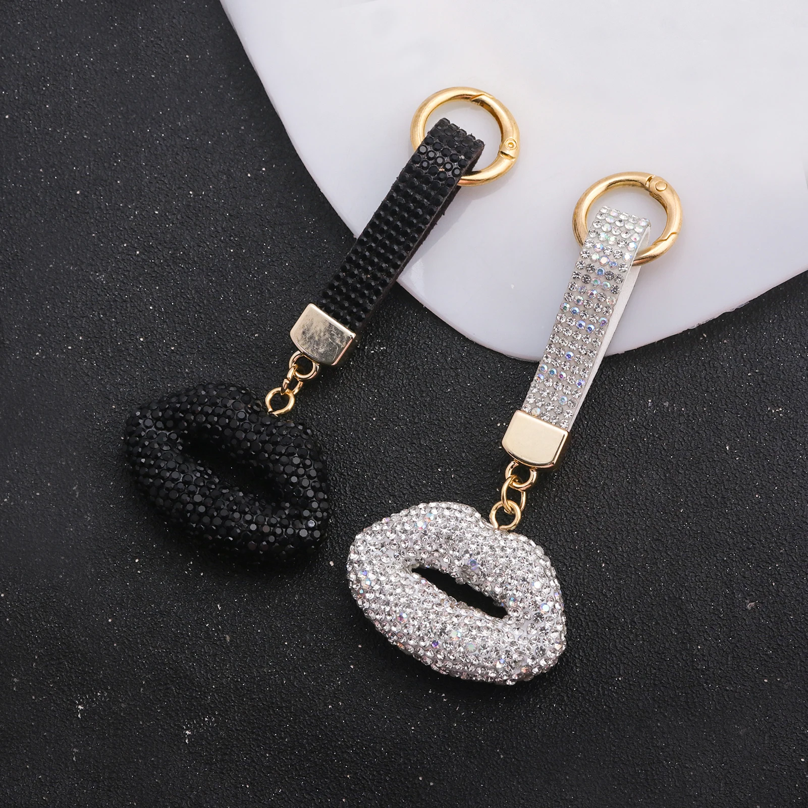 Cute Colorful Fish Shaped Bag Charms Personalized Beaded Keychains Handbag Charm Accessories Key Rings For Women